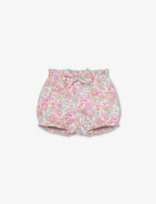 Trotters Babies'  Coral Betsy Betsy Floral-print Cotton Bloomers 3-24 Months
