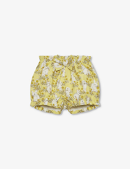 TROTTERS: Bunny-print cotton bloomers 3-24 months