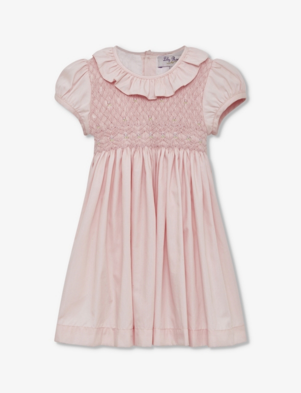 Willow rosebud hand-smocked cotton dress 3-24 months