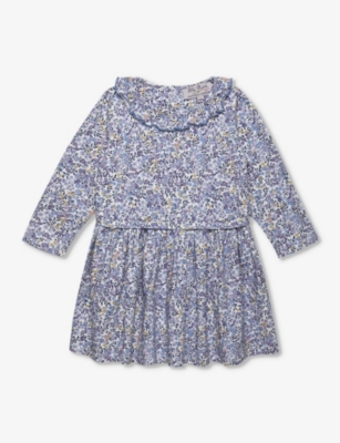 Trotters Kids' Wiltshire Floral-print Stretch-jersey Dress 3-24 Months In Lilac Wiltshire
