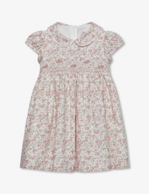 TROTTERS: Catherine Rose floral-print cotton dress 3-24 months
