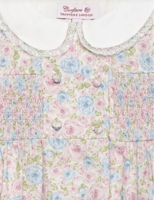 Shop Trotters Floral Alice Floral-print Smocked Cotton Dress 3-24 Months In Multi Floral