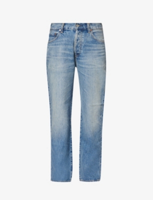 Shop Citizens Of Humanity Men's Towncend Barrett Brand-patch Straight-leg Organic-denim Jeans