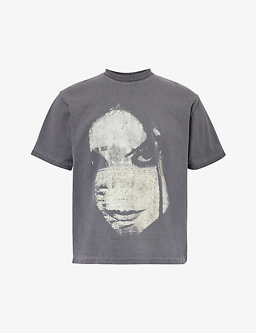 BASKETCASE: Evanescence graphic-print cotton-jersey T-shirt