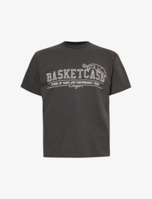 Basketcase Mens Vintage Black Graduation Graphic-print Cotton-jersey T-shirt