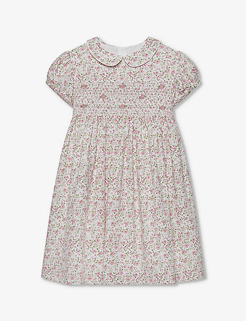 TROTTERS: Catherine Rose floral-print cotton dress 2-11 years