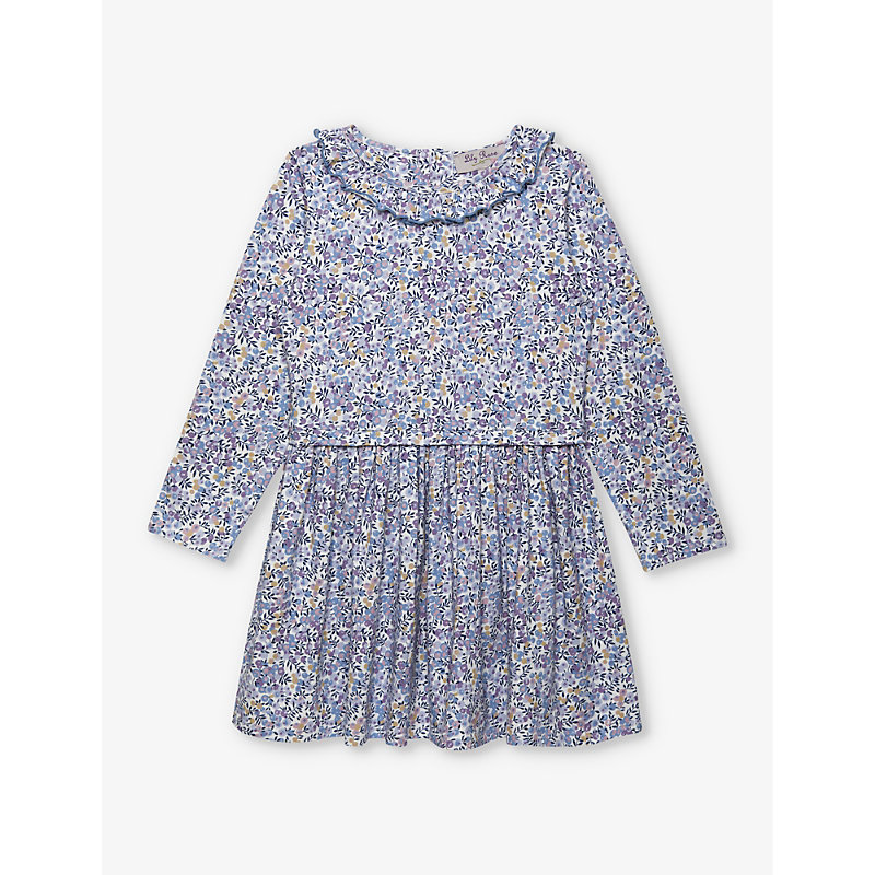 Trotters Kids' Wiltshire Floral-print Cotton Dress 2-11 Years In Lilac Wiltshire