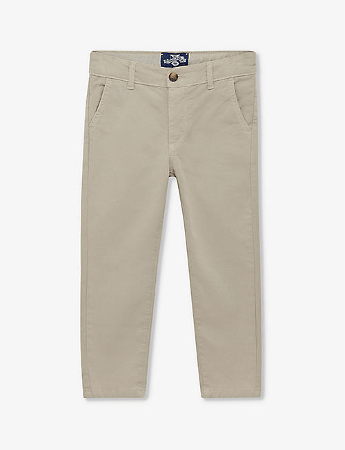 TROTTERS: Jacob slim-fit straight-leg stretch-cotton trousers 2-11 years