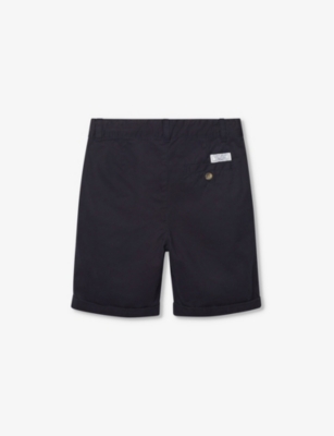 Shop Trotters Boys Navy Kids Charlie Regular-fit Cotton Chino Shorts 2-11 Years