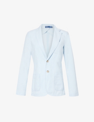 POLO RALPH LAUREN: Notched-lapel patch-pocket regular-fit cotton blazer