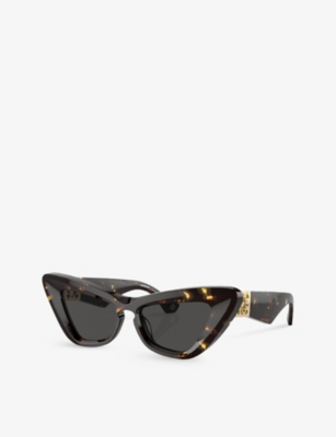 Burberry Womens Brown Be4421u Angular-frame Acetate Sunglasses In Brown
