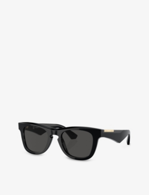 Burberry Womens Black Be4426 Square-frame Acetate Sunglasses In Black