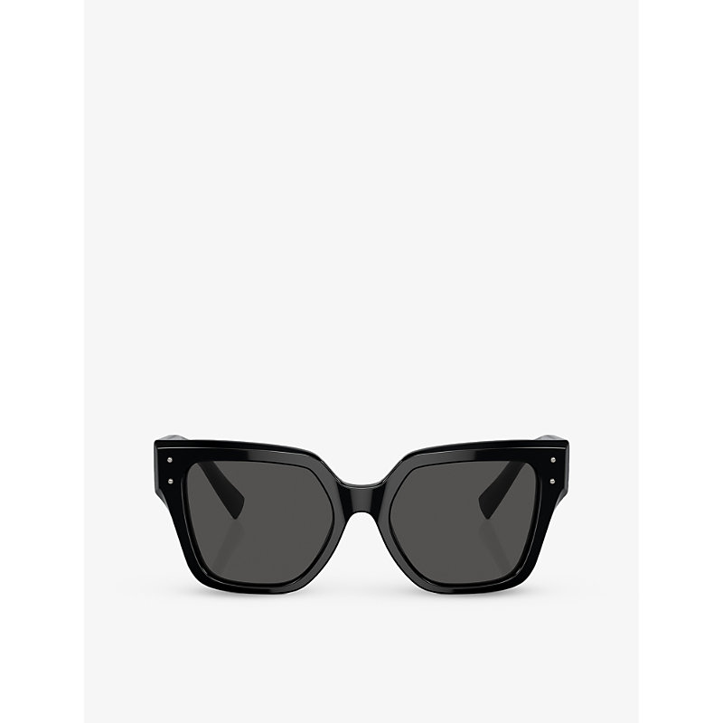 Shop Dolce & Gabbana Women's Black Dg4471 Square-frame Acetate Sunglasses