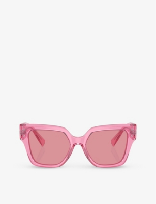 Dolce & Gabbana Dg4471 Square-frame Acetate Sunglasses In Pink