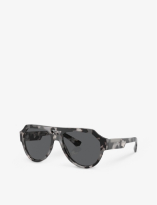 Dolce & Gabbana Dg4466 Square-frame Nylon Sunglasses In Grey