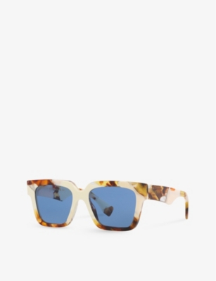 Gucci Womens Gg1626s Square-frame Tortoiseshell Acetate Sunglasses In Multi-coloured