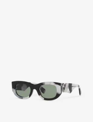 Gucci Womens Black Gg1627s Round-frame Acetate Sunglasses In Black