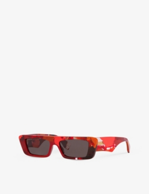 GUCCI: GG1625S rectangle-frame acetate sunglasses
