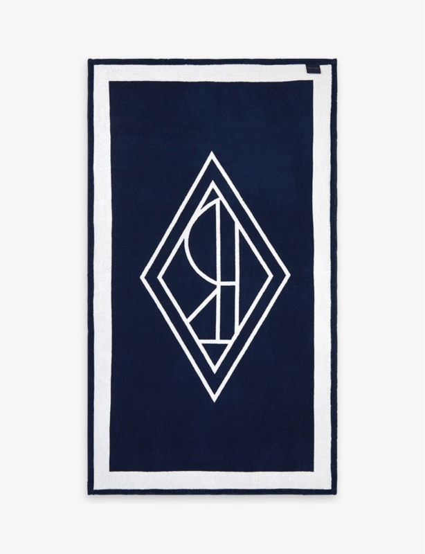 Logo-print cotton beach towel 100cm x 170cm