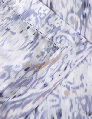 Shop Ralph Lauren Home Multicoloured Paisley-pattern Blurred Cotton-sateen Duvet Cover