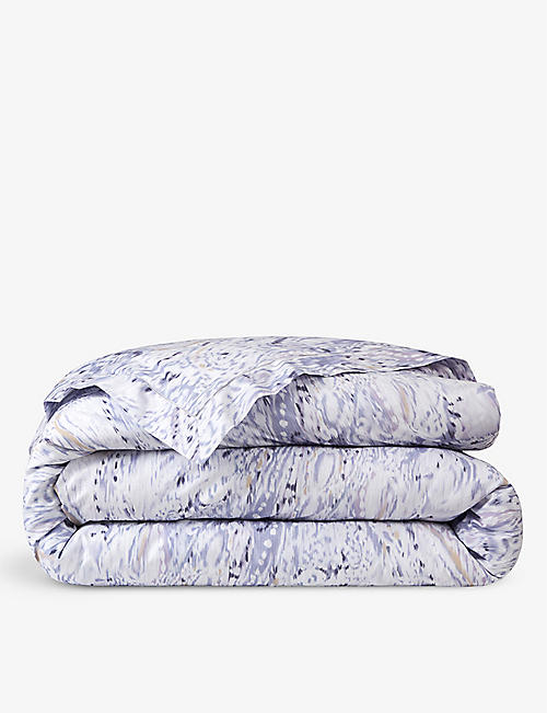 RALPH LAUREN HOME: Paisley-pattern blurred cotton-sateen duvet cover
