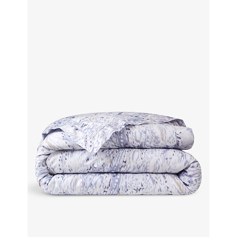 Shop Ralph Lauren Home Multicoloured Paisley-pattern Blurred Cotton-sateen Duvet Cover