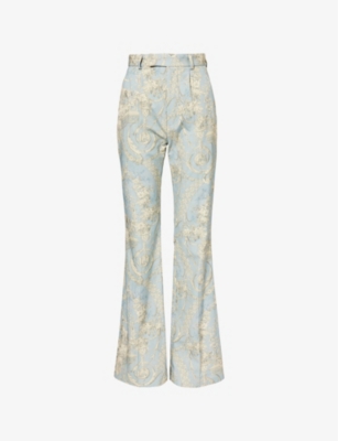 VIVIENNE WESTWOOD: Ray high-rise regular-fit straight-leg cotton trousers
