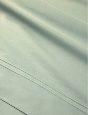 Yves Delorme Veronese Triomphe Veronese Bordered-design Organic-cotton Double Flat Sheet In Veronese