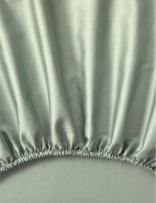 Yves Delorme Veronese Triomphe Veronese Organic-cotton Double Fitted Sheet In Veronese