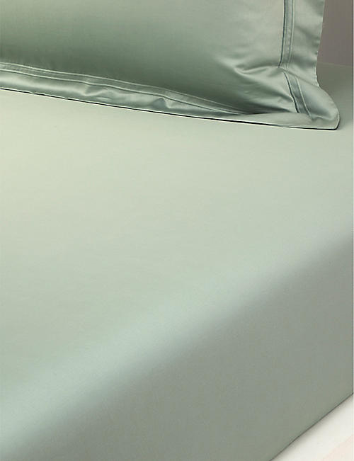 YVES DELORME: Triomphe Veronese organic-cotton double fitted sheet