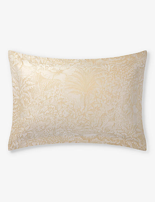 YVES DELORME: Faune Faun King Oxford organic-cotton pillowcase 50cm x 90cm