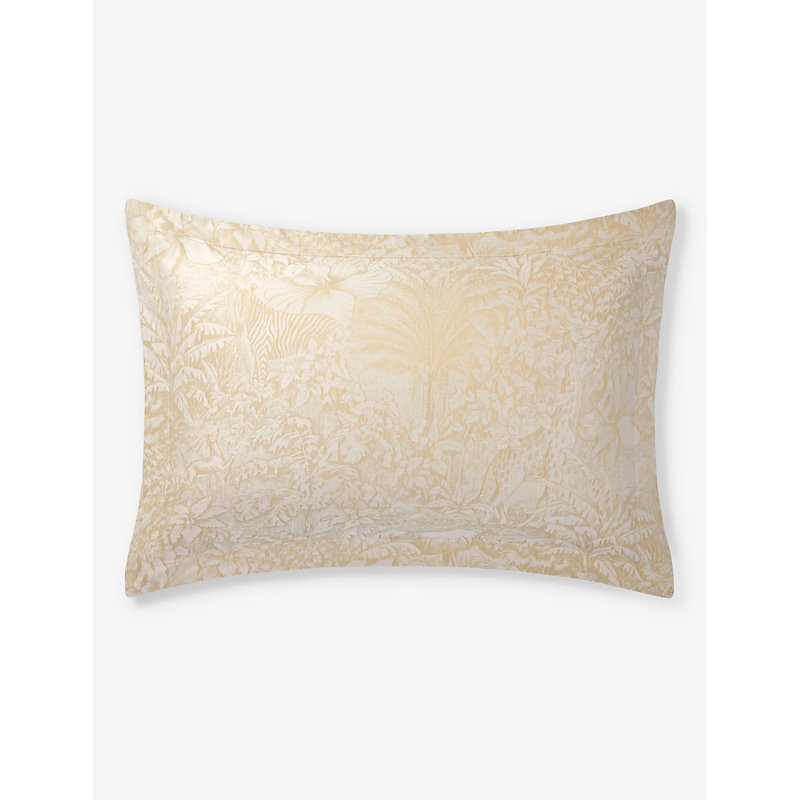 Shop Yves Delorme Faun Faune Faun King Oxford Organic-cotton Pillowcase 50cm X 90cm