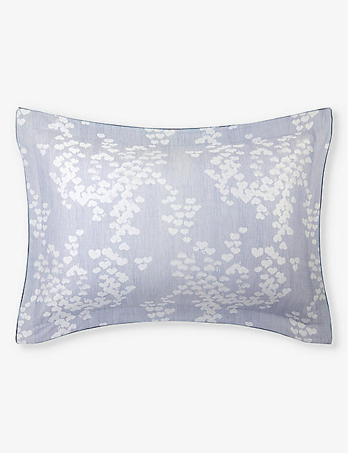 YVES DELORME: Estampe Oxford king organic-cotton pillowcase 50cm x 90cm