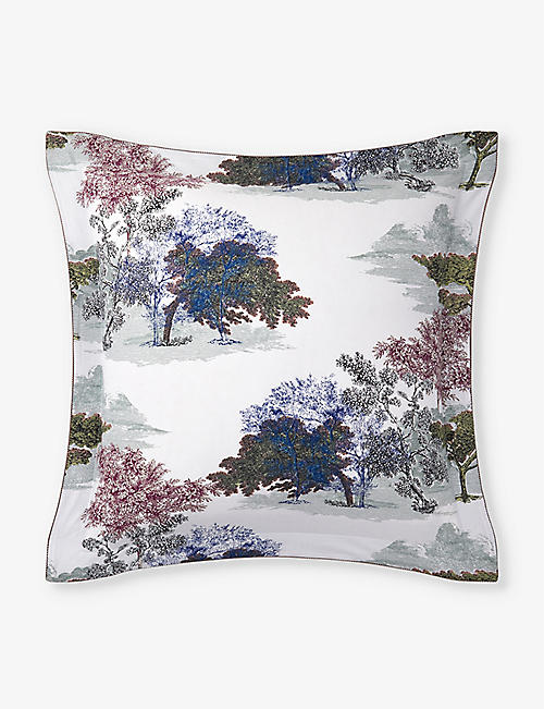 YVES DELORME: Parc tree-tapestry cotton-blend cushion cover 45cm x 45cm