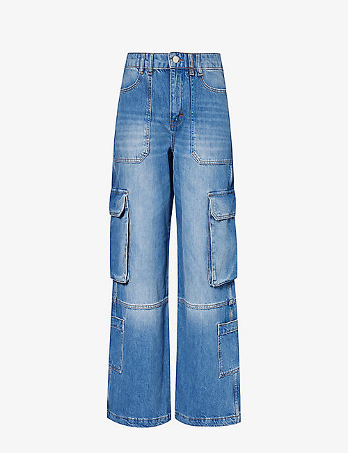 ME AND EM: Baggy wide-leg mid-rise jeans