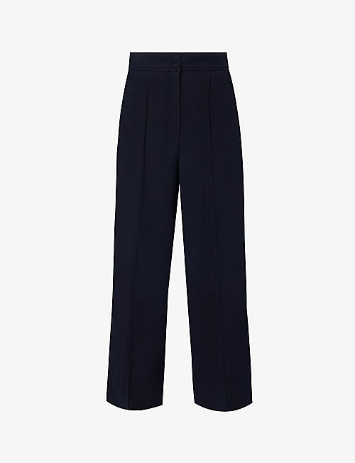 ME AND EM: Wide-leg high-rise cropped stretch-woven trousers