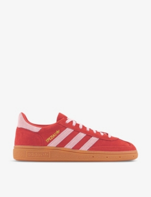 ADIDAS ORIGINALS ADIDAS WOMEN'S BRIGHT RED HANDBALL SPEZIAL SUEDE LOW-TOP TRAINERS