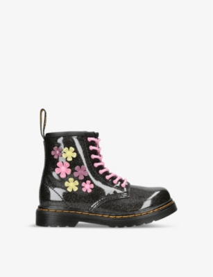 DR MARTENS: 1460 Flowers 8-eye leather boots 2-5 years