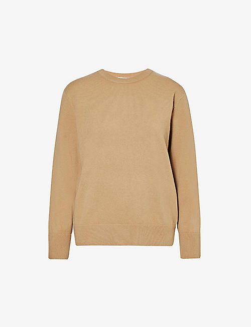 VINCE: Relaxed-fit round-neck stretch wool-blend jumper