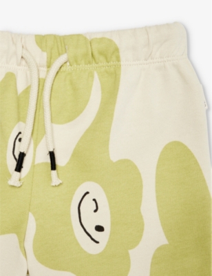 Shop Claude & Co. Smiley Splodge Graphic-print Organic-cotton Shorts 6 Months - 4 Years In Multi
