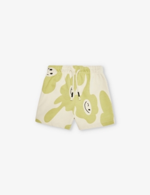 Shop Claude & Co. Claude & Co Multi Smiley Splodge Graphic-print Organic-cotton Shorts 6 Months - 4 Years