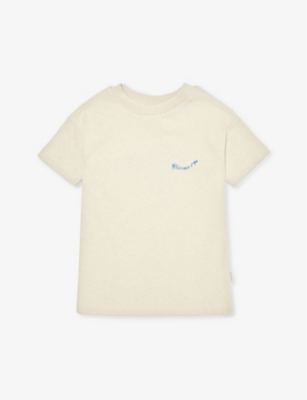 CLAUDE & CO: 'Milking It' wave organic-cotton T-shirt 3 months - 4 years