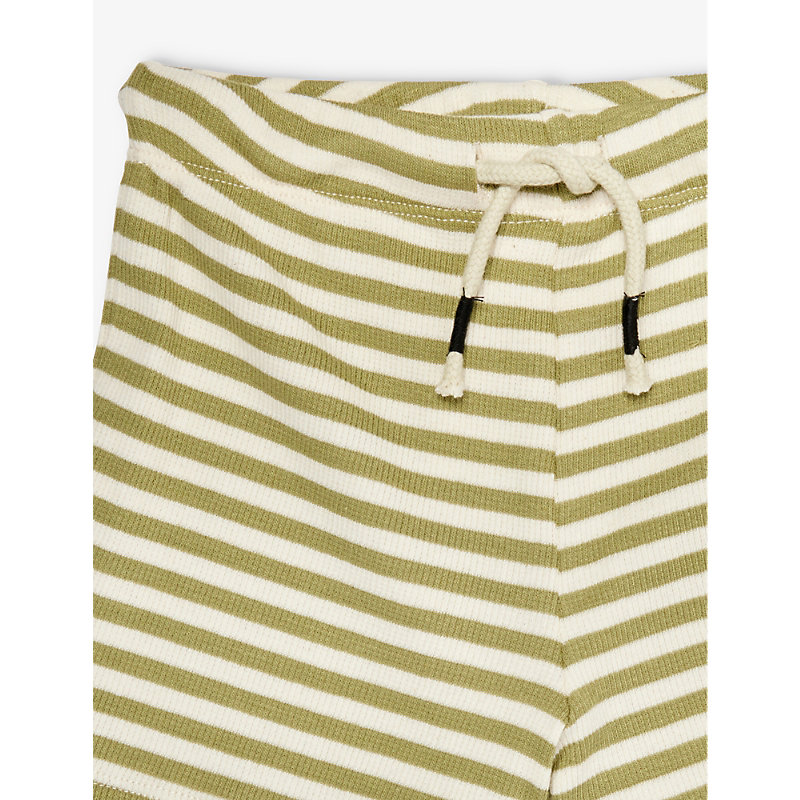 Shop Claude & Co. Claude & Co Multi Striped Drawstring-waist Stretch Organic-cotton Shorts 6 Months - 4 Years