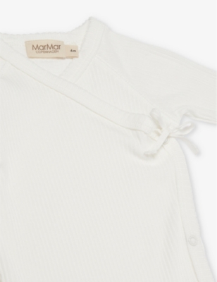 MAR MAR COPENHAGEN: Wrap V-neck cotton-blend body 2-9 months