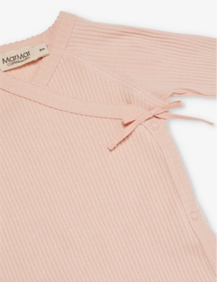 MAR MAR COPENHAGEN: Wrap V-neck cotton-blend body 2-9 months