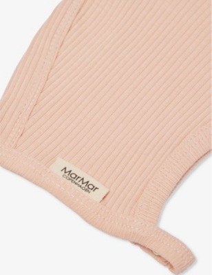 MAR MAR COPENHAGEN: Brand-patch ribbed cotton-blend bonnet hat 2-9 months