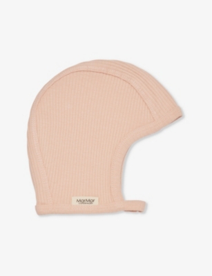 MAR MAR COPENHAGEN: Brand-patch ribbed cotton-blend bonnet hat 2-9 months