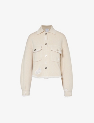 BARRIE: Flap-pocket regular-fit cashmere and cotton-blend jacket