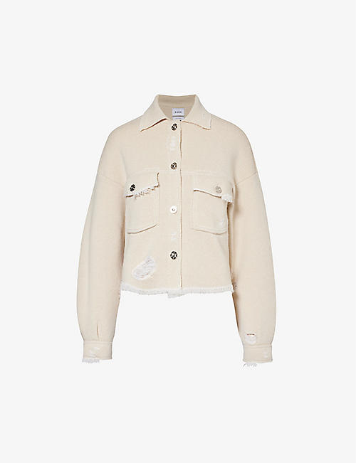 BARRIE: Flap-pocket regular-fit cashmere and cotton-blend jacket