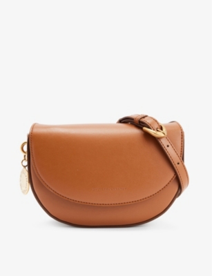 Stella Mccartney Womens Tan Frayme Faux-leather Shoulder Bag In Brown